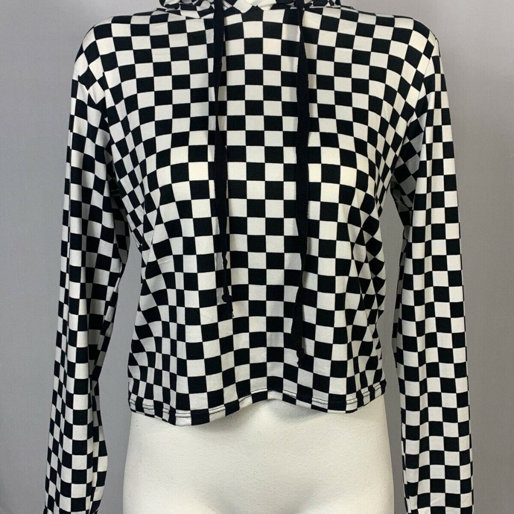 Free Kisses Black & White Checkered Medium